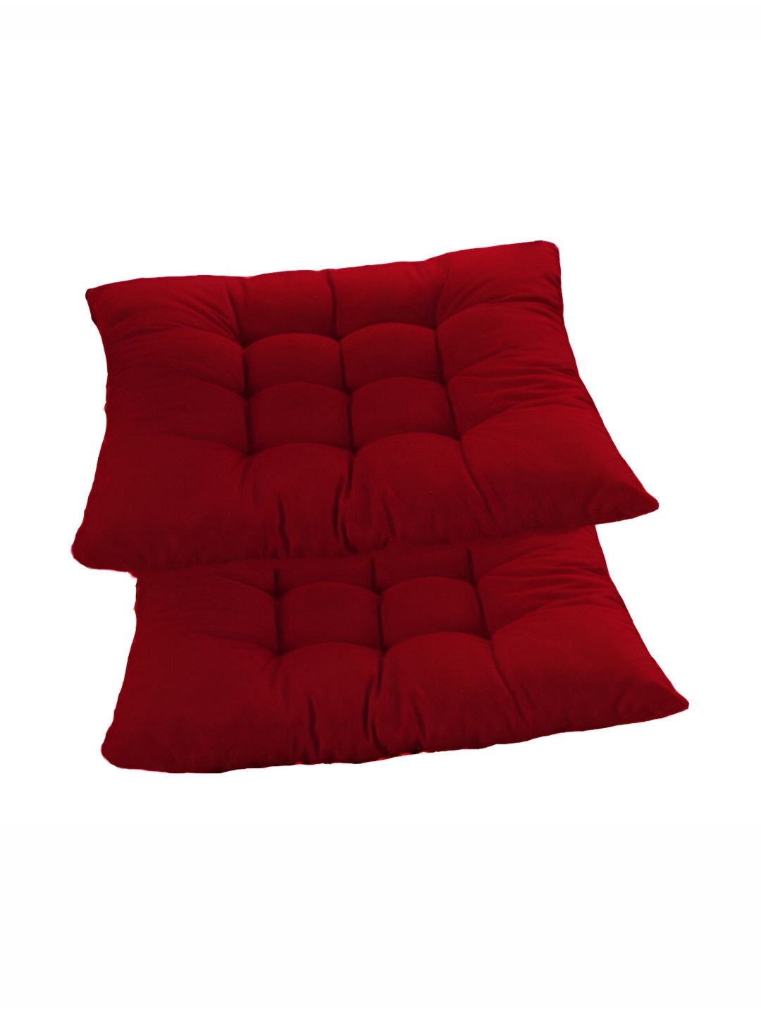 

Mom's Moon Maroon 2 Pieces Square Shaped Chair Pads