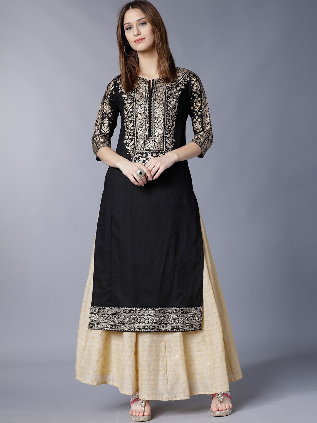 

SGRF Women Black Kurta