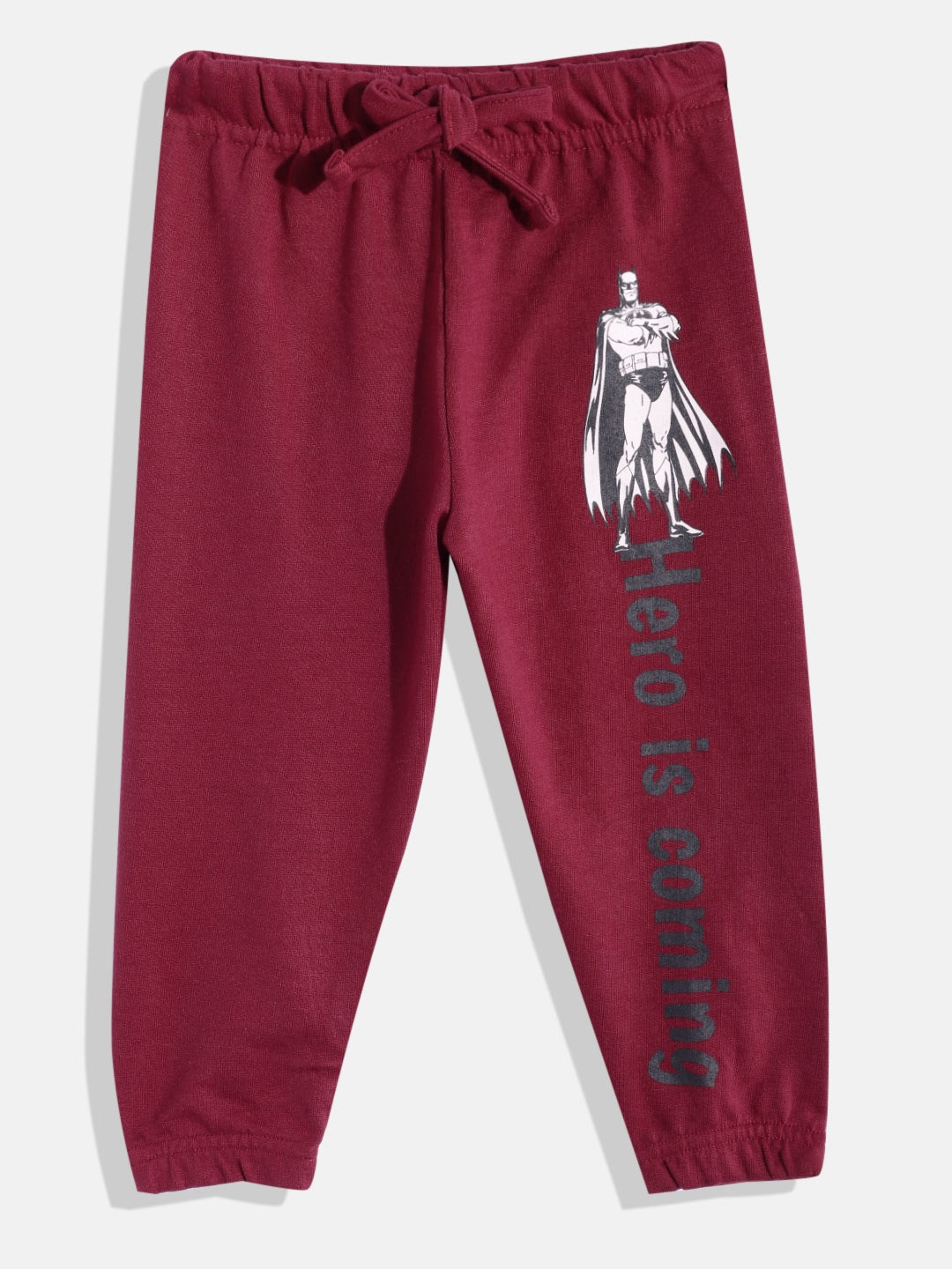 

Eteenz Boys Pure Cotton Batman Printed Joggers, Maroon