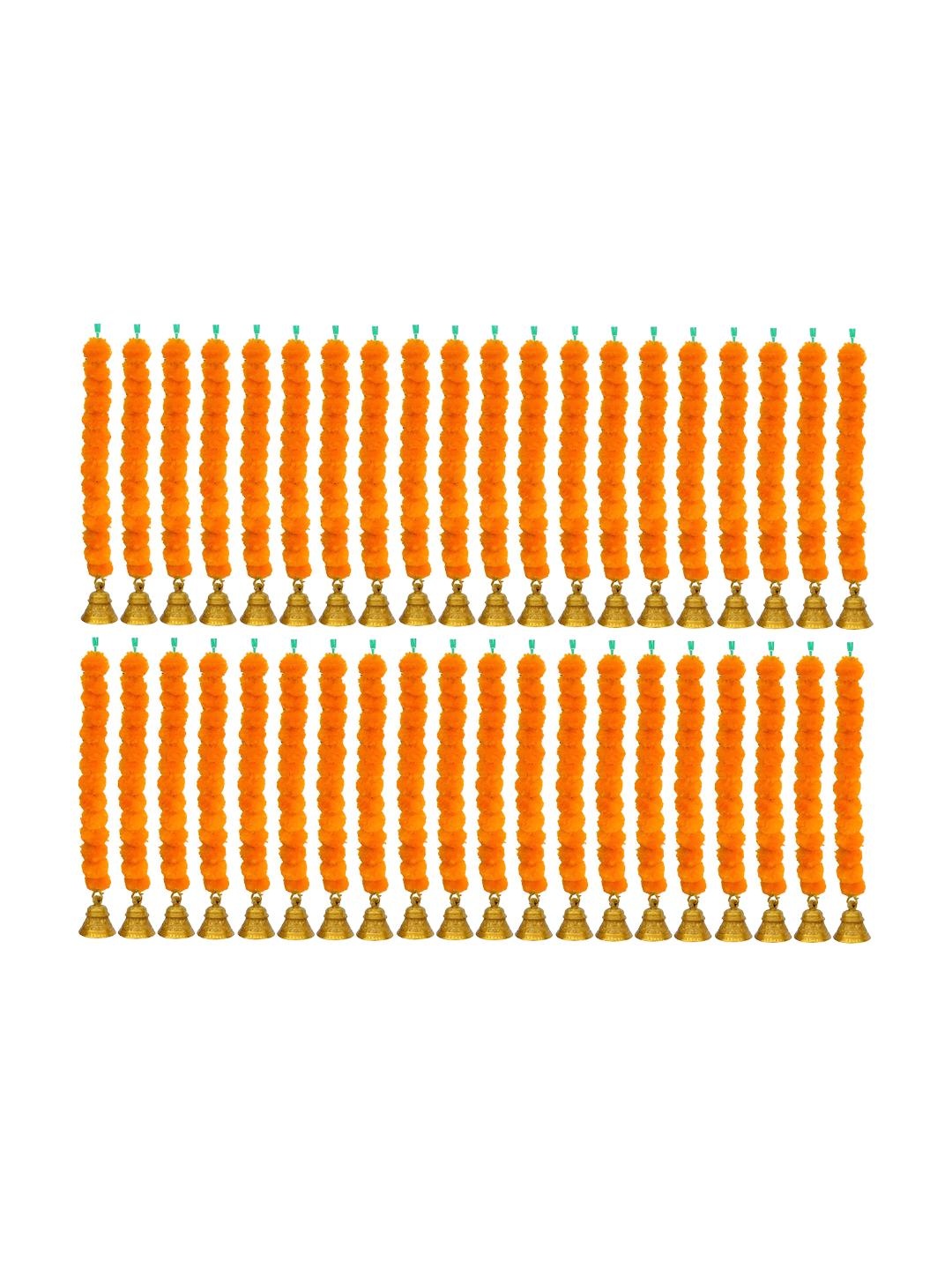 

iHandikart Orange 40 Pieces Hanging Marigold Artificial Flowers