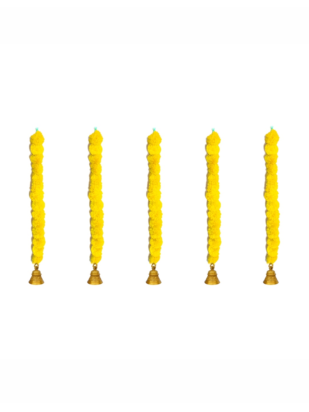 

iHandikart Yellow 5 Pieces Hanging Marigold Artificial Flowers