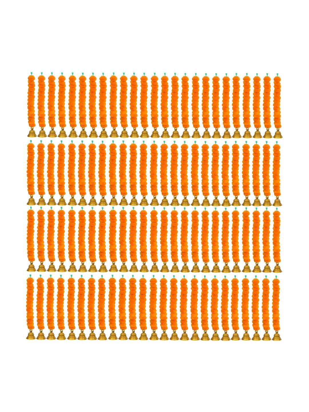 

iHandikart Orange100 Pieces Hanging Marigold Artificial Flower, Orange