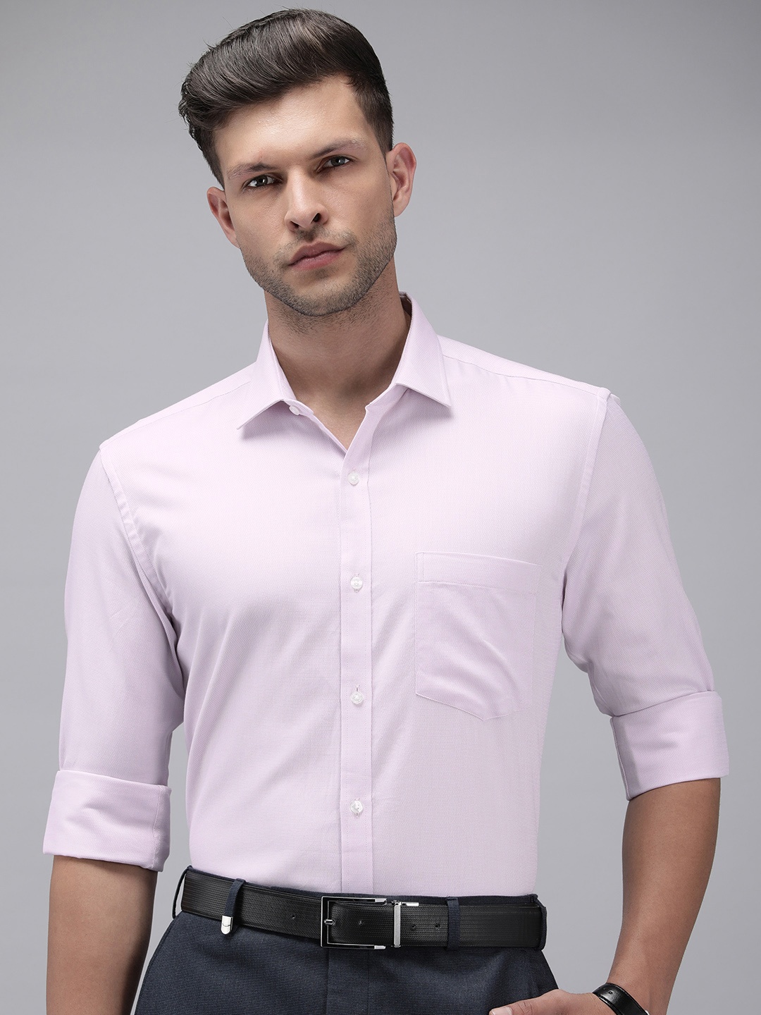 

Park Avenue Pure Cotton Slim Fit Opaque Formal Shirt, Lavender