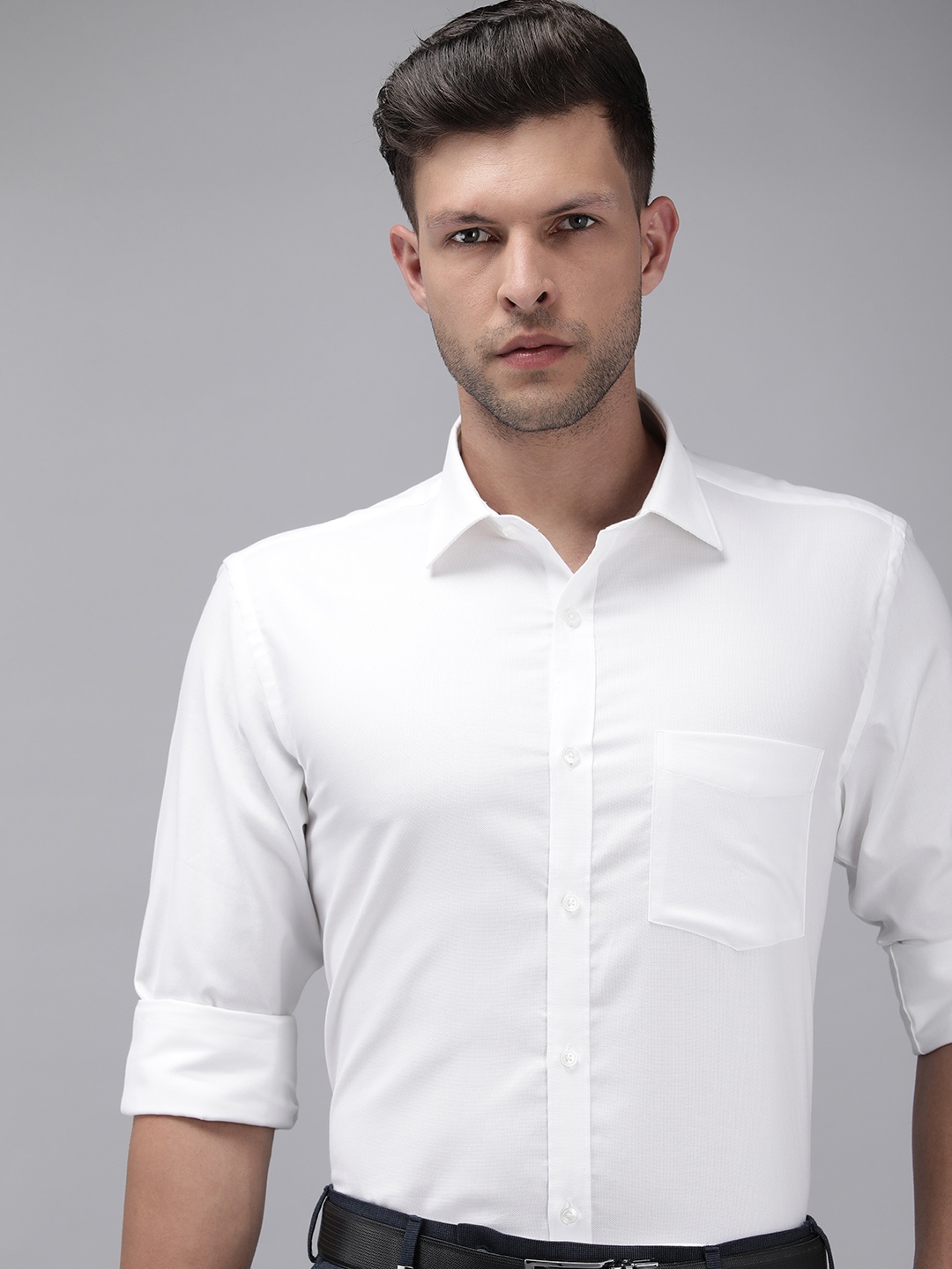 

Park Avenue Pure Cotton Slim Fit Opaque Formal Shirt, White