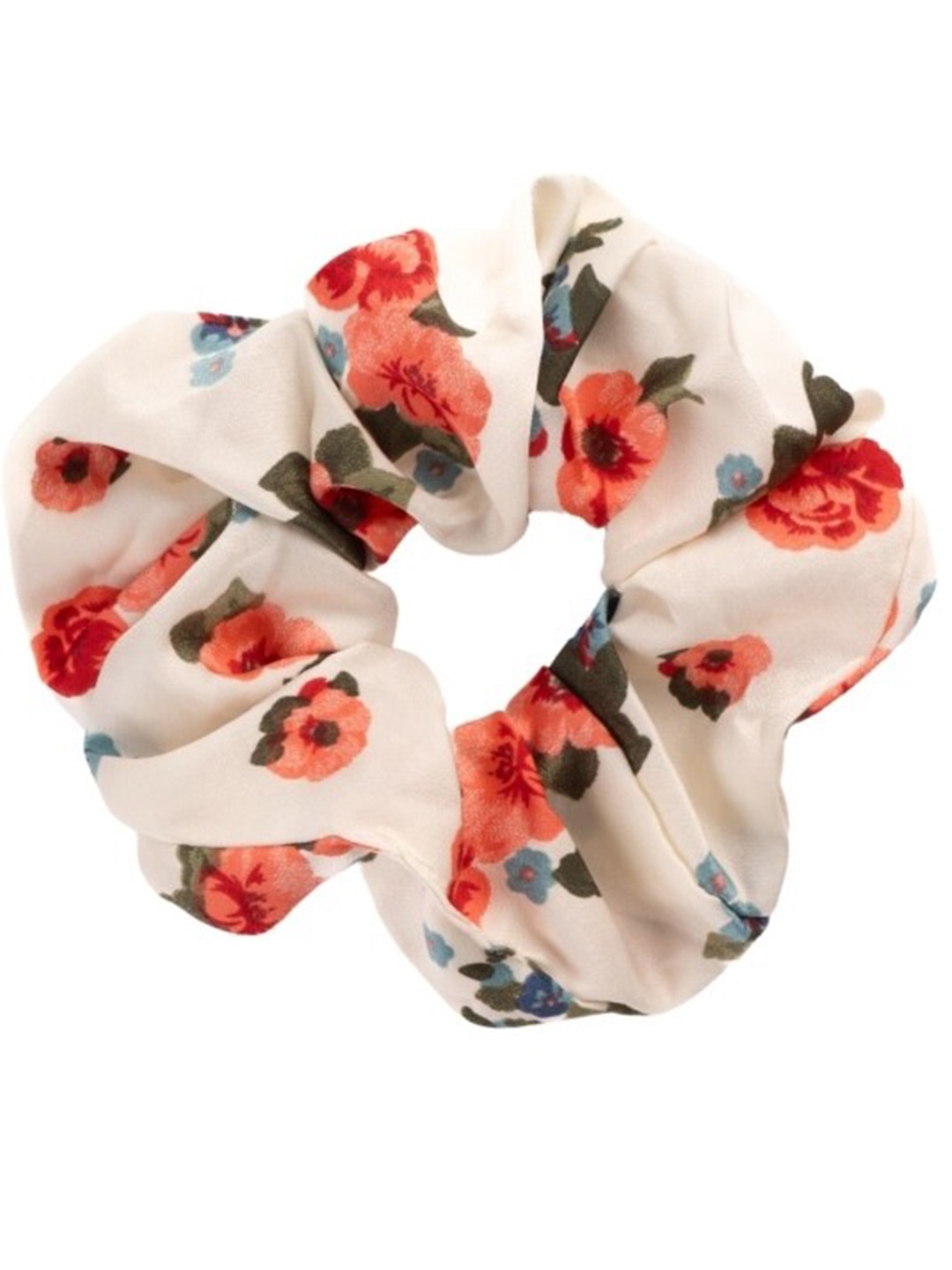 

Lulala Floral Printed Ponytail Holders, White