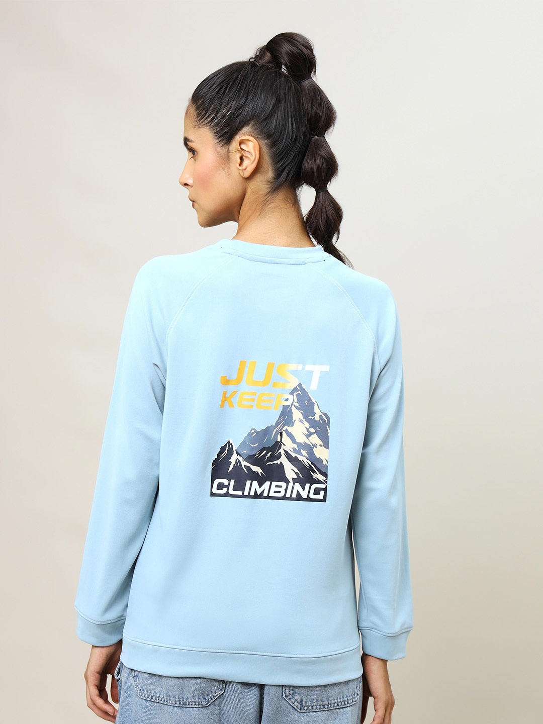 

Technosport Graphic Printed Round Neck Dry Fit Lightweight Pullover, Blue