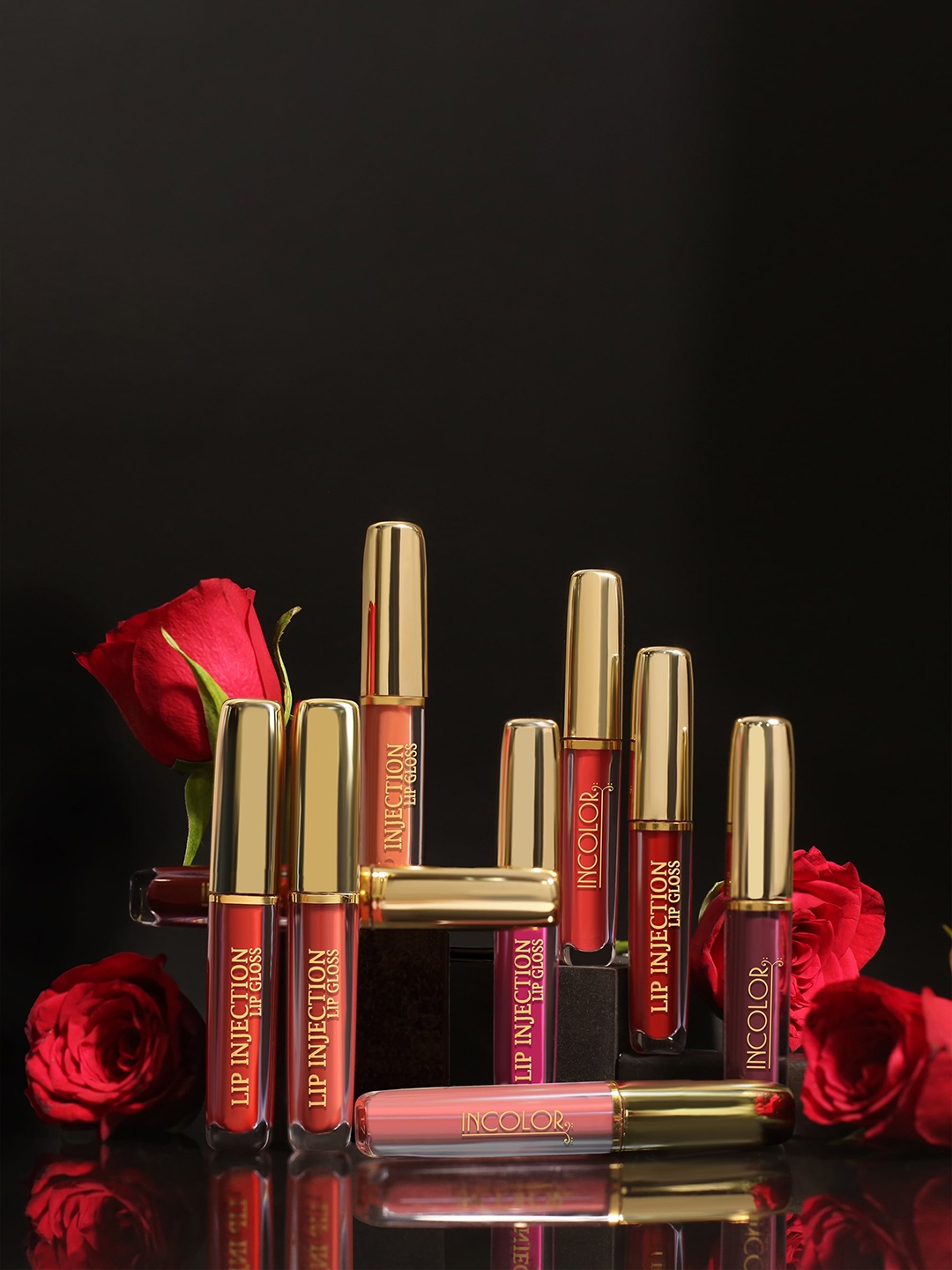 

INCOLOR Lip Injection Set Of 5 Lip Gloss - 4ml - Festive Lookbook 02 - 06-18-16-15-20, Pink