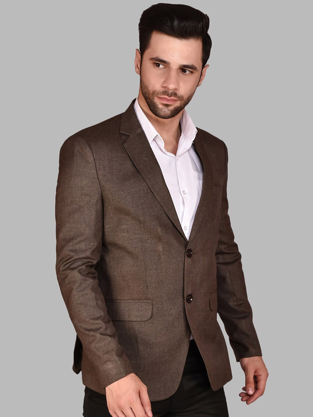 

PRINTCULTR Single-Breasted Blazers, Brown