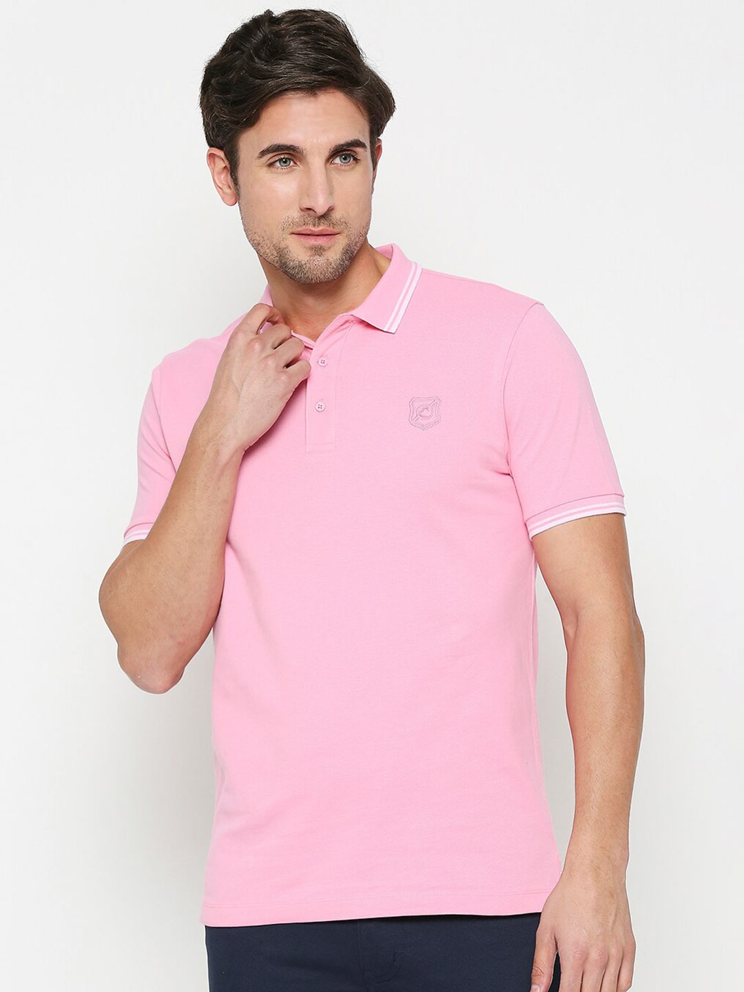 

Being Human Polo Collar T-shirt, Pink