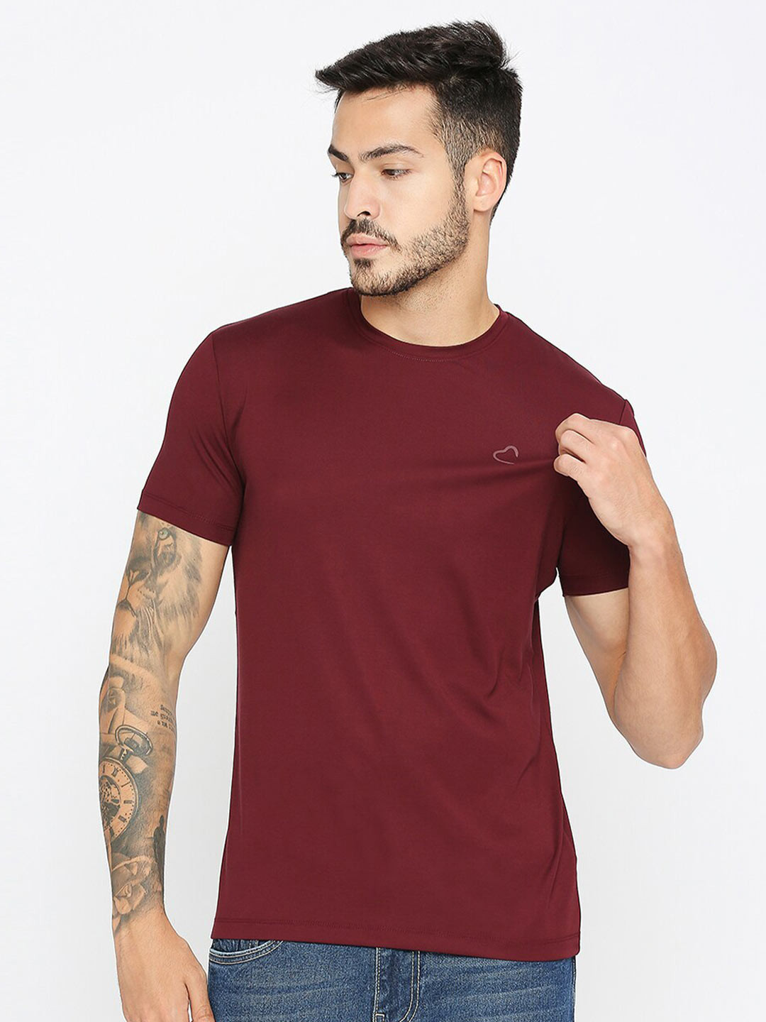

Being Human Round Neck T-shirt, Red