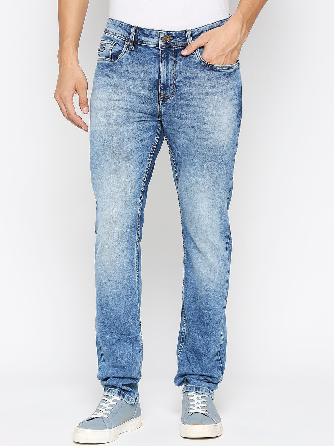 

Being Human Men Slim Fit Clean Look Heavy Fade Jeans, Blue