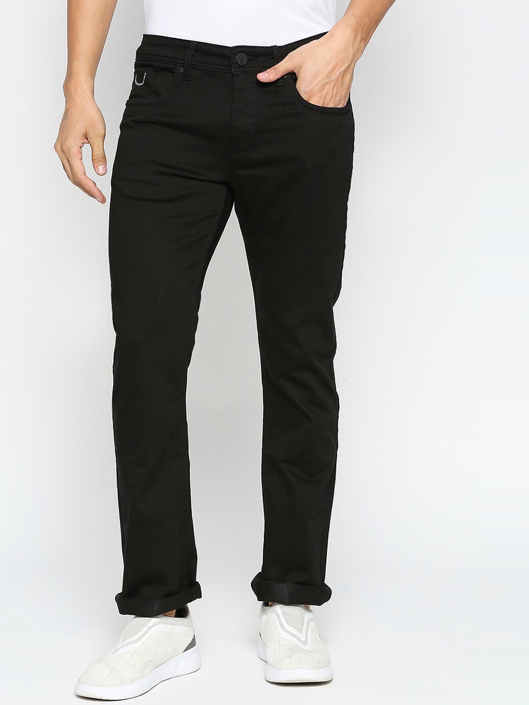 

Being Human Men Slim Fit Mid-Rise Clean Look Stretchable Jeans, Black