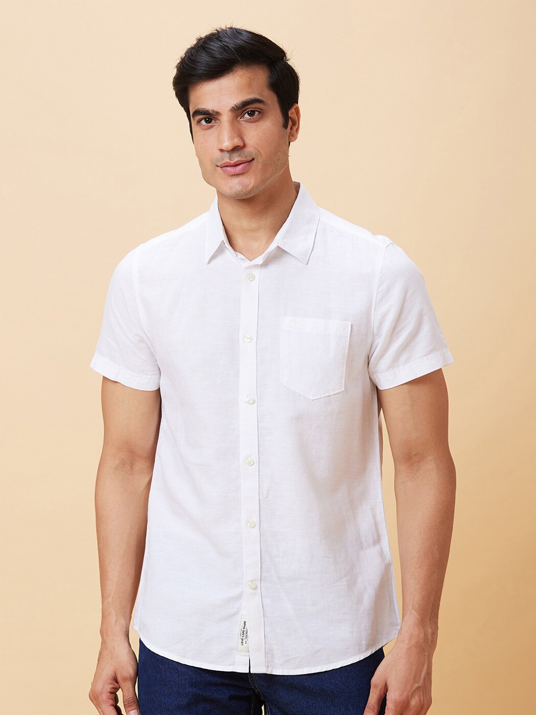 

Being Human Slim Fit Spread Collar Casual Shirt, White