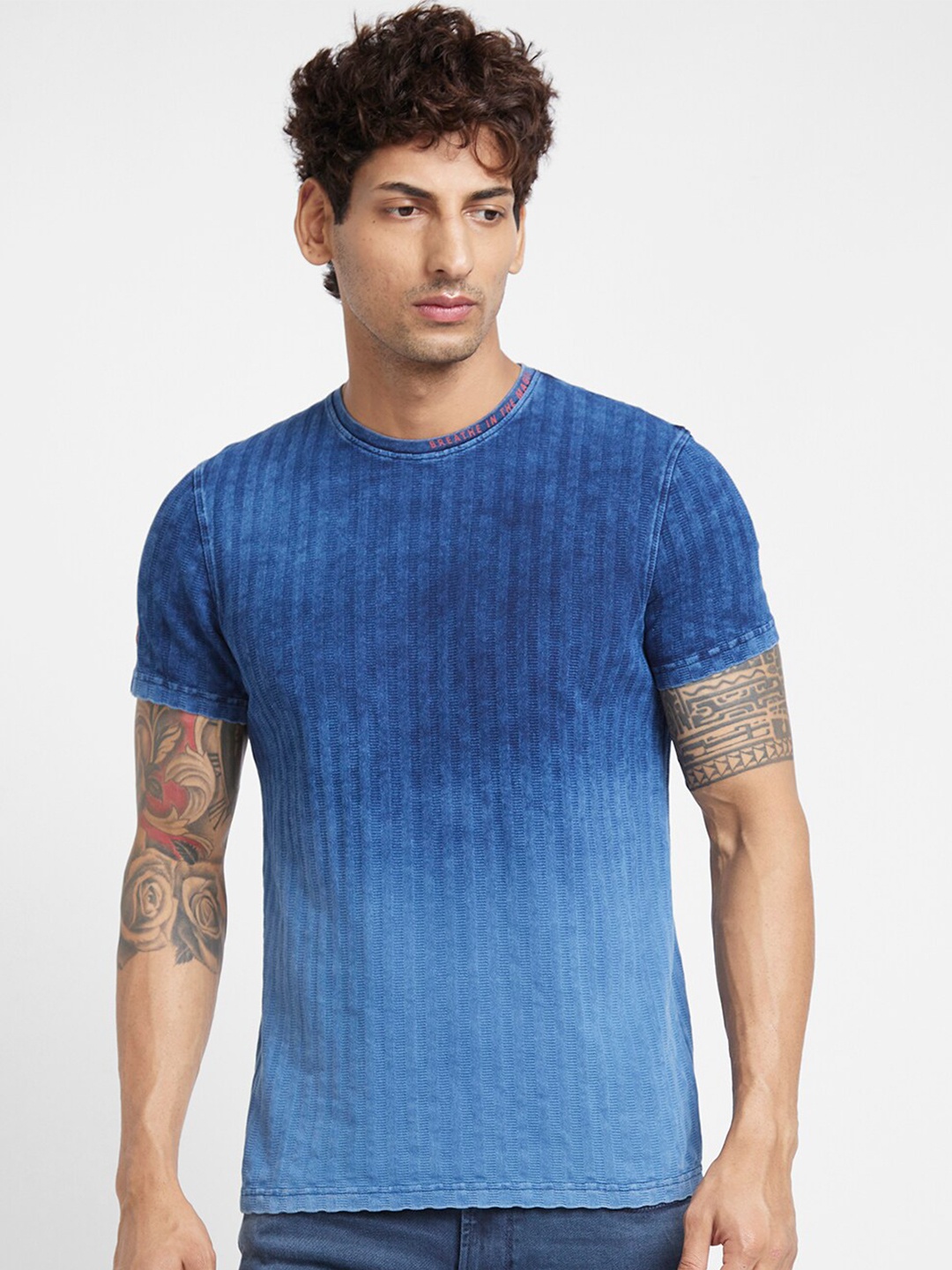 

Being Human Tie & Dye Regular Fit T-shirt, Blue