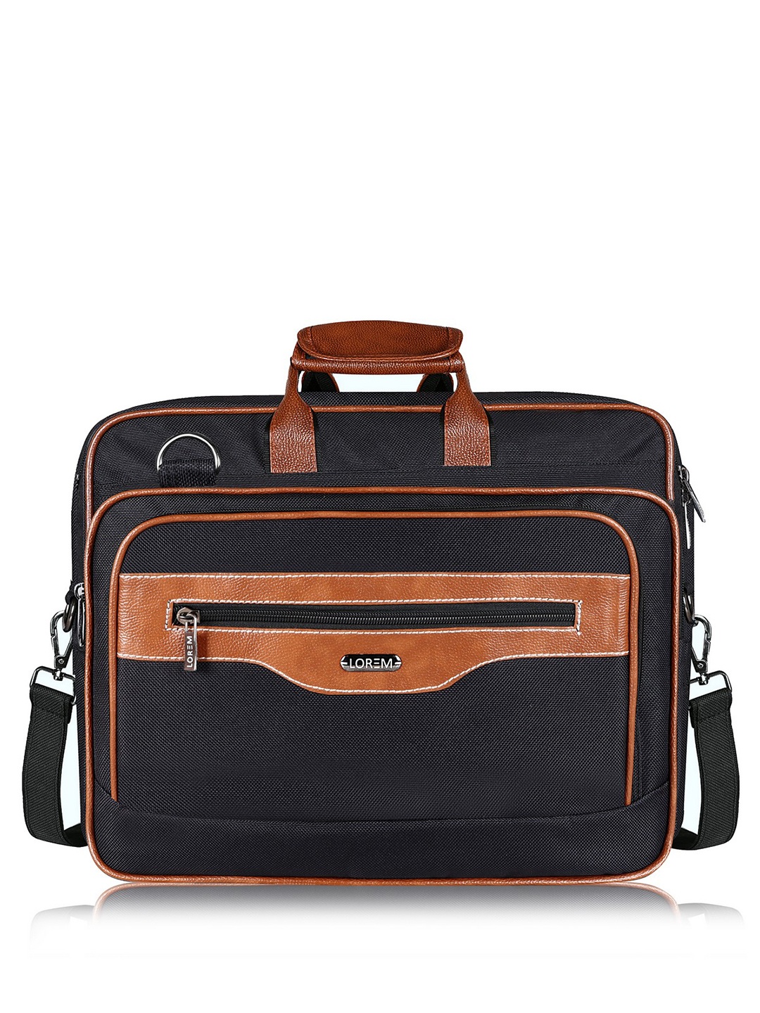 

LOREM Men Brown & Tan Laptop Bag