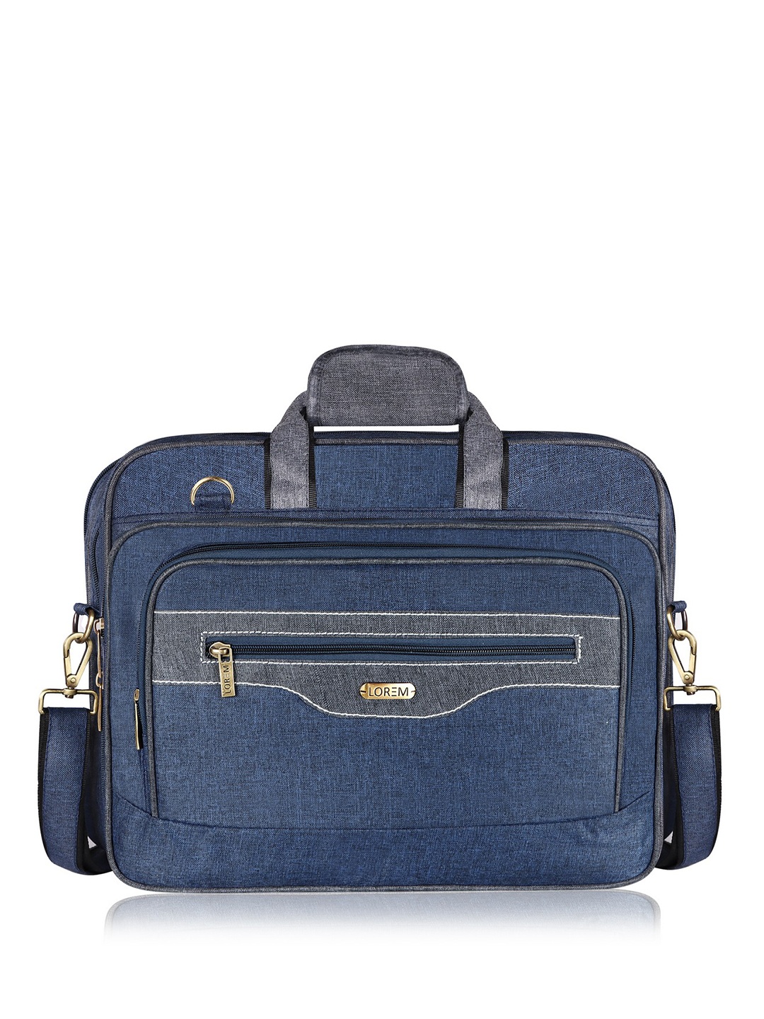 

LOREM Men Blue & Grey Laptop Bag