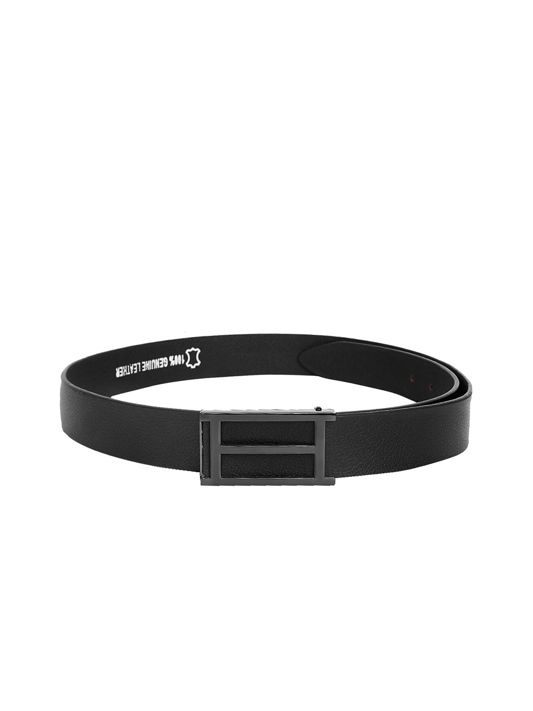 

Roadster Men Textured Leather Push-Pin Belts, Black