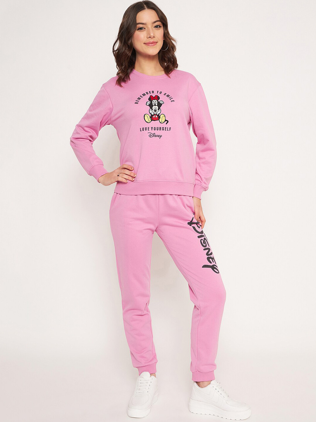 

MADAME M SECRET Mickey Mouse Printed T-shirt With Trousers, Purple