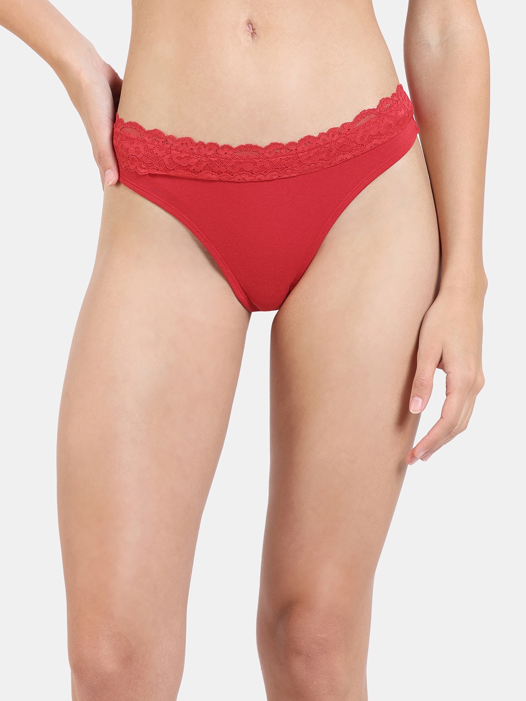 

Zivame Anti Microbial Low-Rise Thongs Briefs, Red