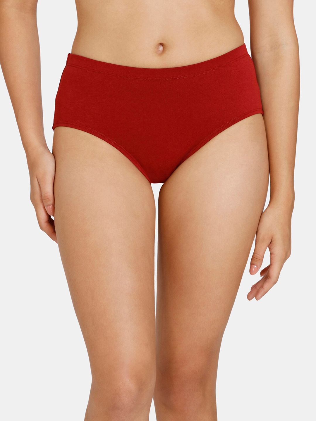 

Zivame High-Rise Hipster Briefs, Red