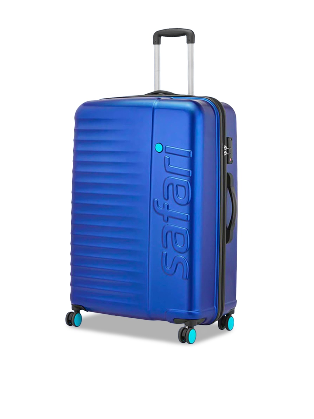 

Safari Ignite Textured Hard-Sided Medium Trolley Bag - 82 L, Blue