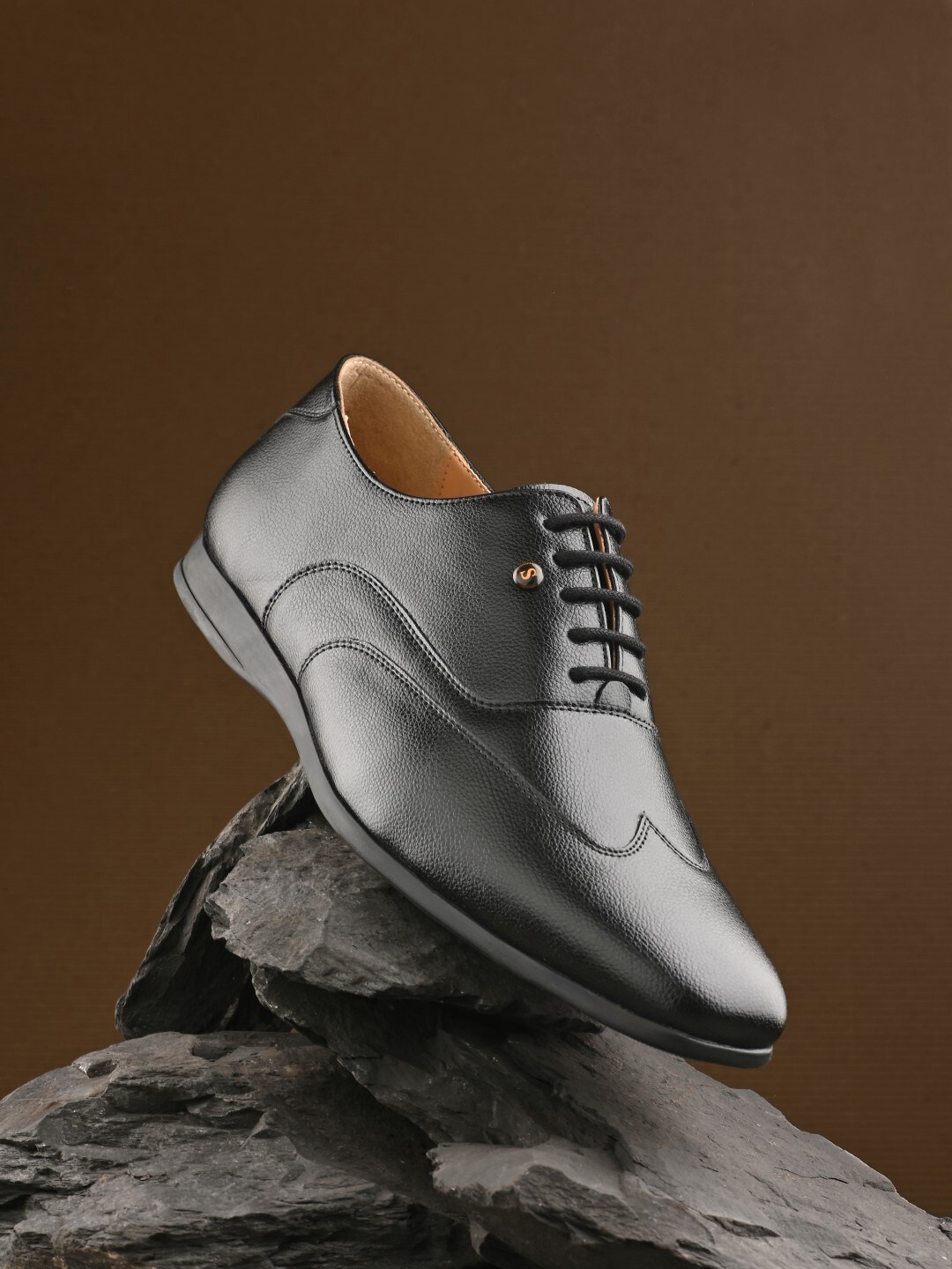 San Frissco Men Round Toe Formal Oxfords, Black