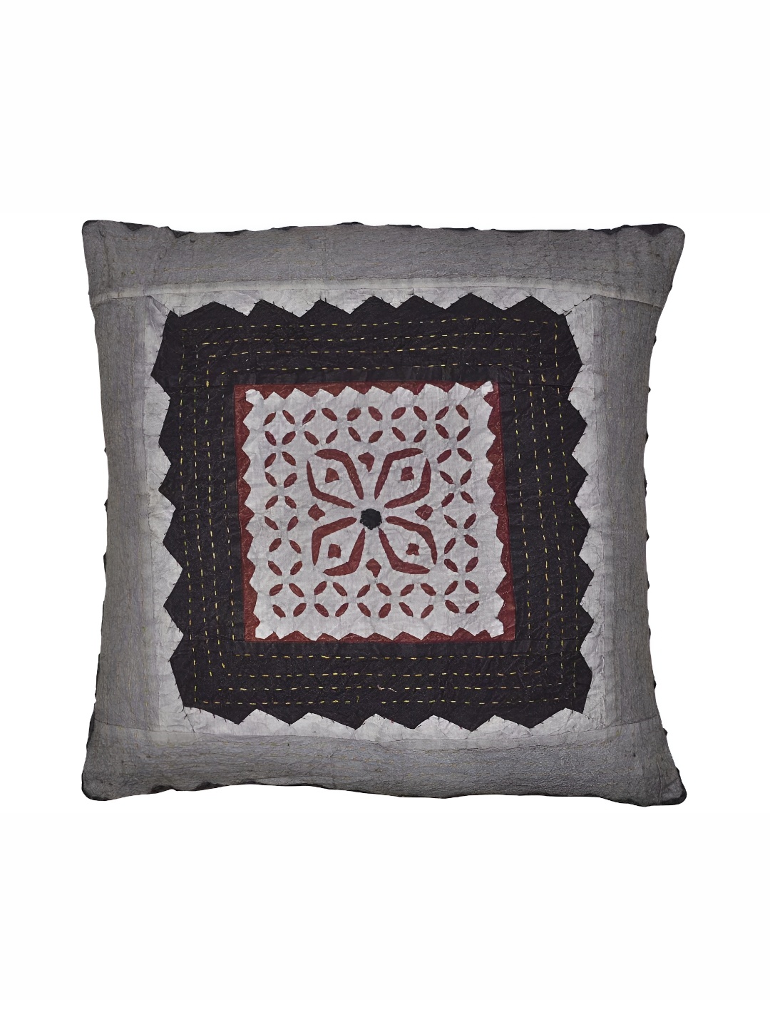 

Lal Haveli Grey Ethnic Motifs Square Cushion Covers