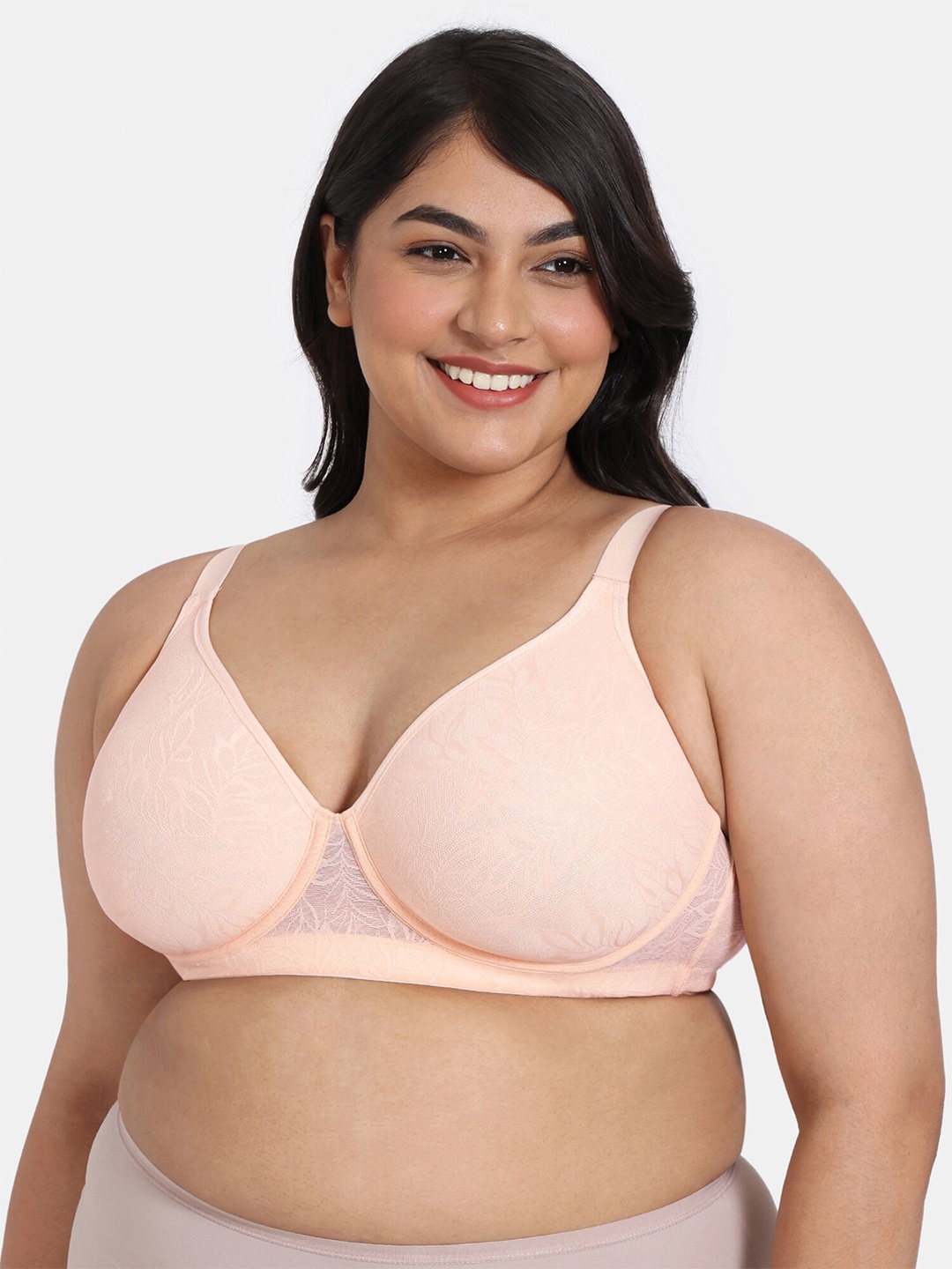 

Zivame Medium Coverage Underwired Lightly Padded Everyday Bra With All Day Comfort, Nude