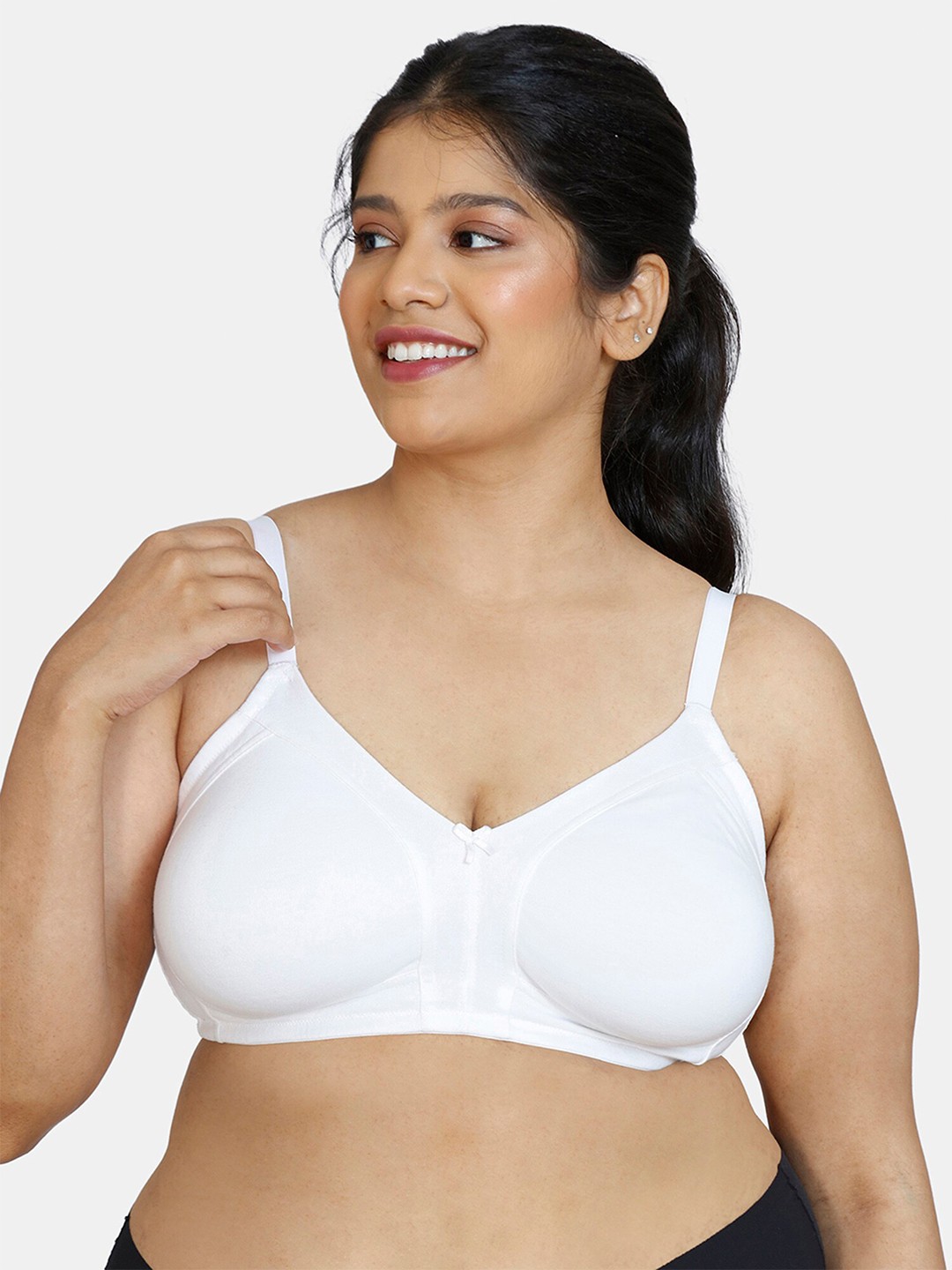 

Zivame Plus Size Full Coverage Everyday Bra All Day Comfort, White