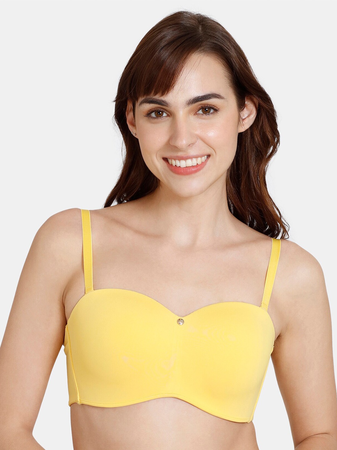 

Zivame Medium Coverage Lightly Padded T-shirt Bra With All Day Comfort, Yellow