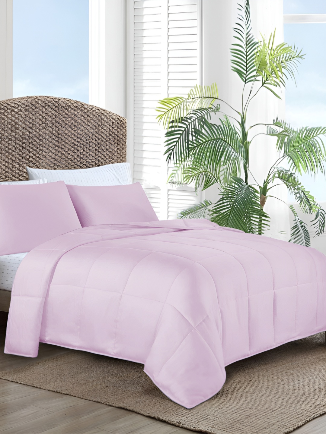 

LINENOVATION Pink Mild Winter 150 GSM Single Bed Comforter