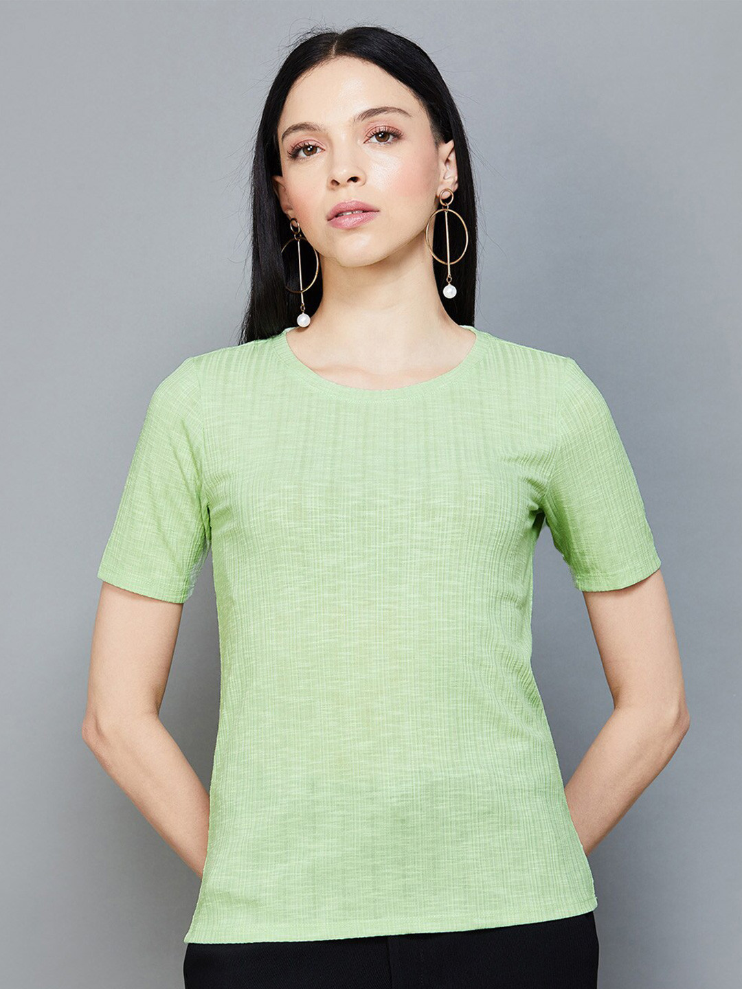 

CODE by Lifestyle Self Design Round Neck T-shirt, Green