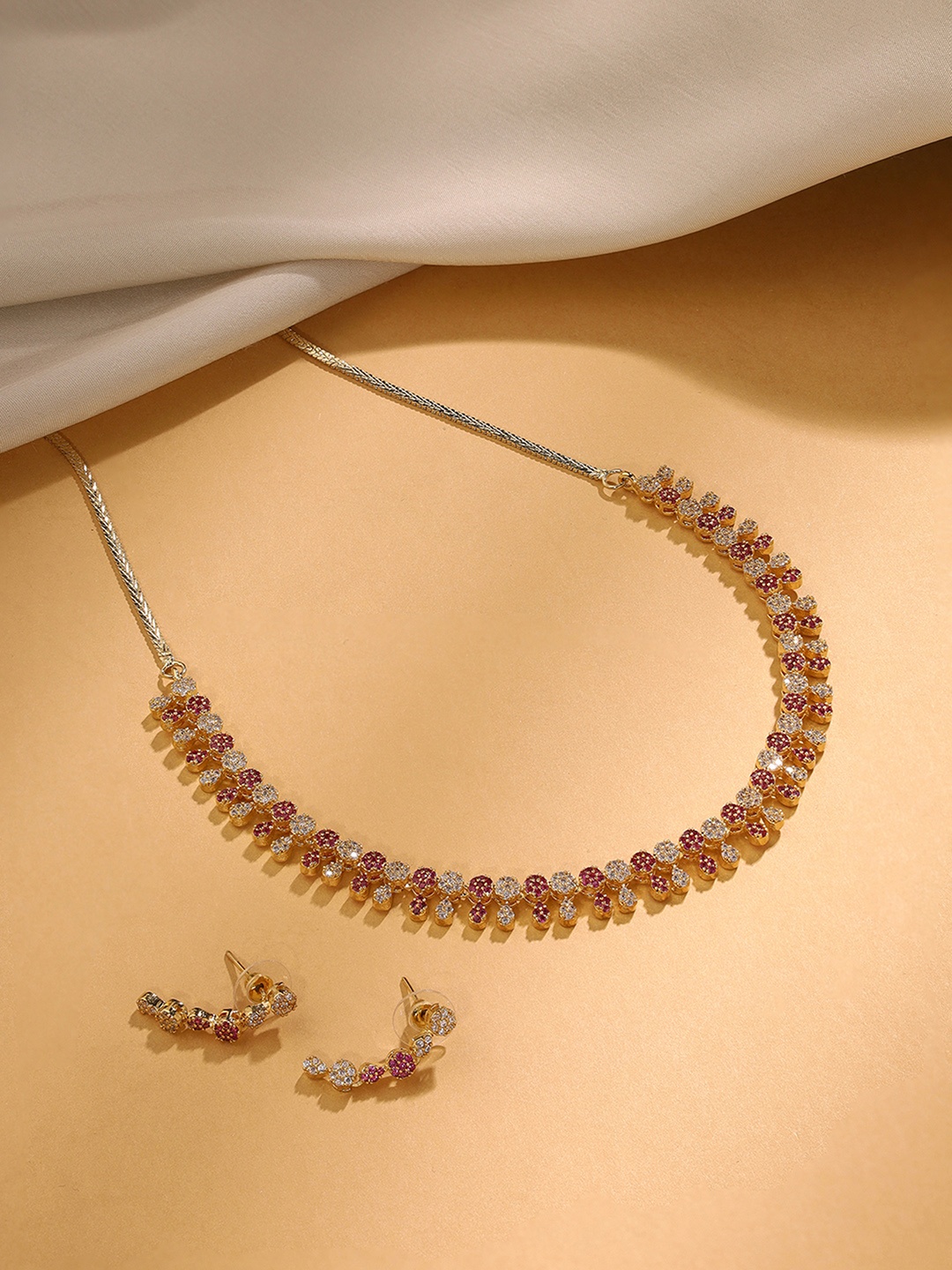 

Priyaasi Gold-Plated AD-Studded Jewellery Set
