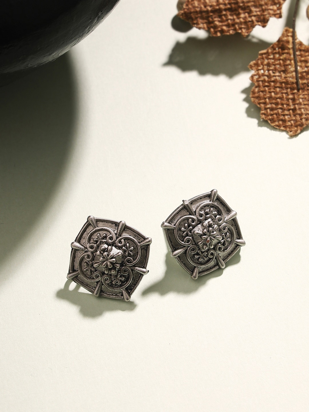 

Priyaasi Silver-Plated Stud Earrings