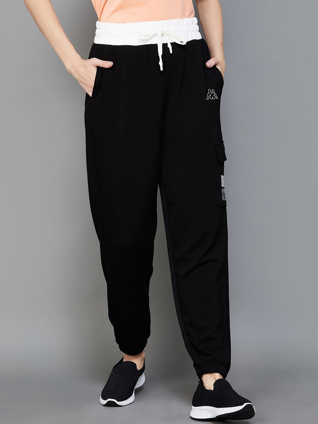 

Kappa Women Mid-Rise Joggers, Black