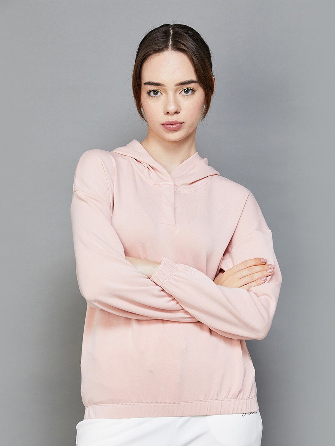 

Kappa Hooded Long Sleeves Pullover, Pink