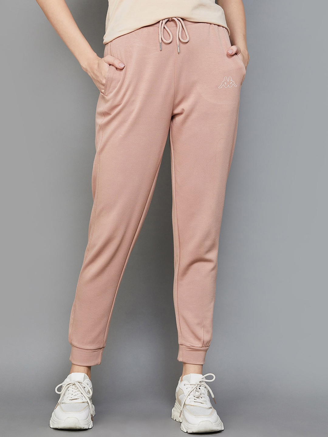 

Kappa Women Mid Rise Joggers, Beige