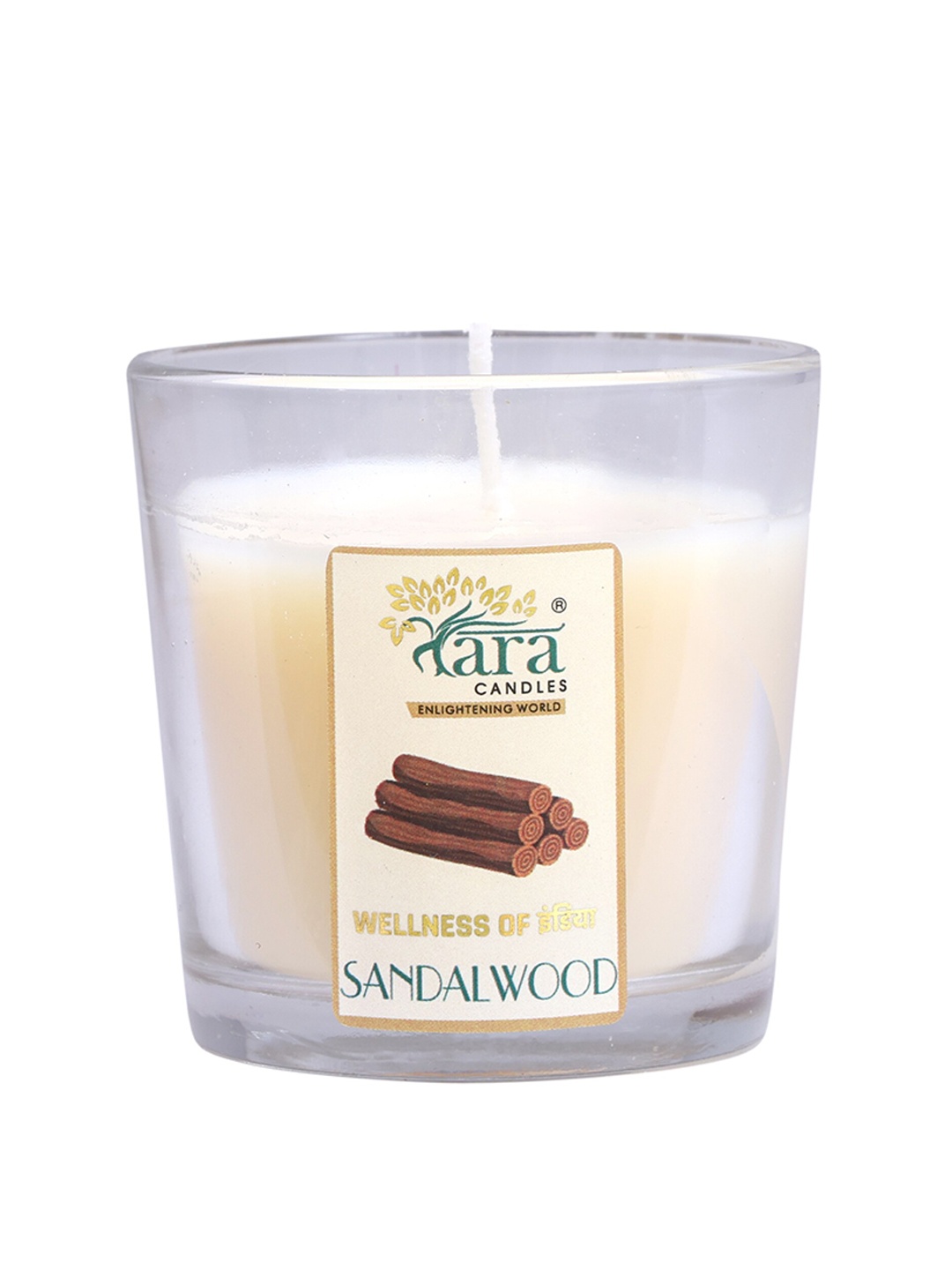 

Tara Enlightening World Sandalwood Votive Candle, Off white