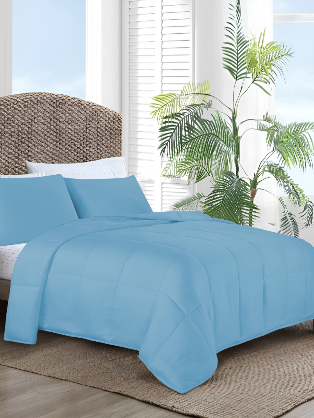 

LINENOVATION Blue Mild Winter 150 GSM Double Bed Comforter