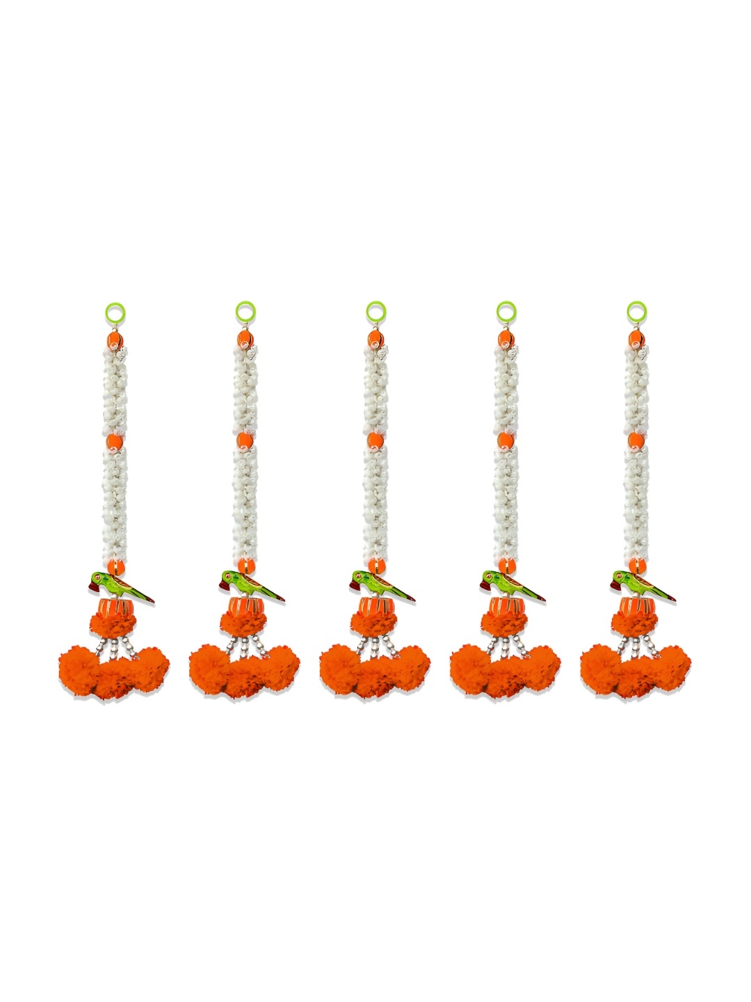 

iHandikart Orange Coloured 5 Pieces Hanging Jasmine Artificial Flower