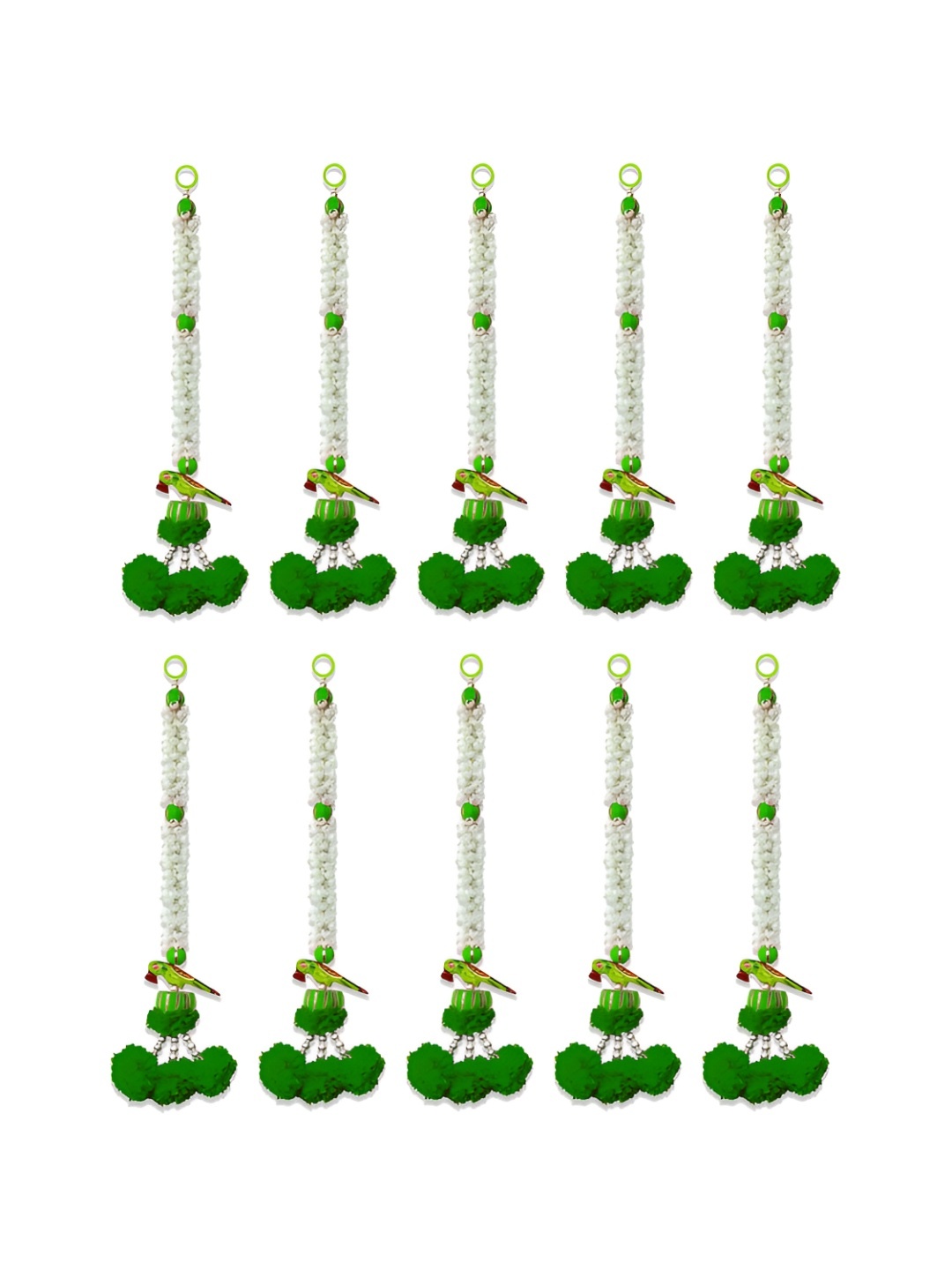 

iHandikart Green 10 Pieces Hanging Jasmine Artificial Flower