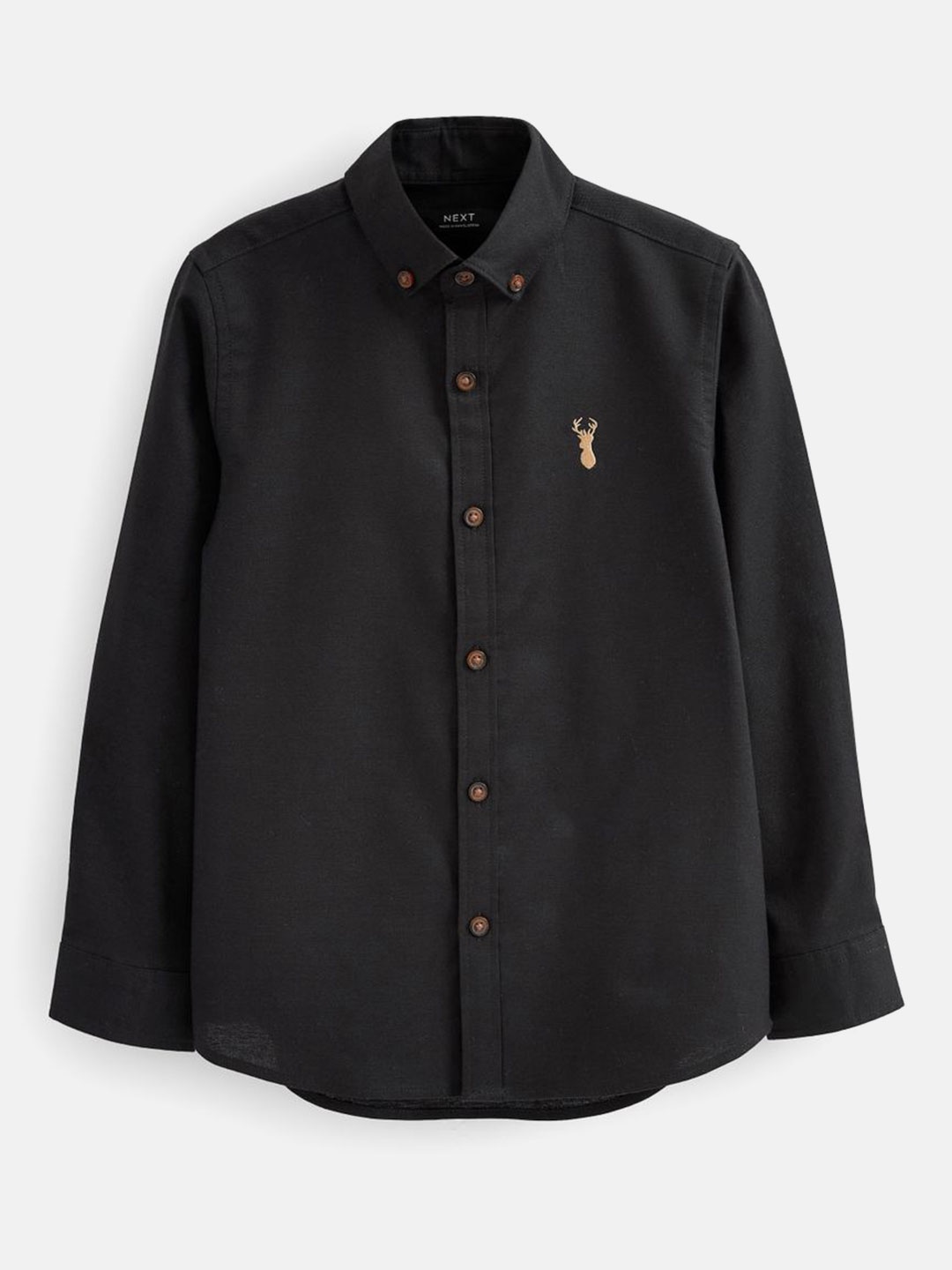 

NEXT Boys Solid Casual Shirt, Black