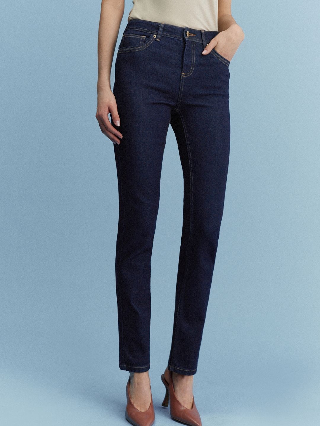 

NEXT Women Slim Fit Stretchable Jeans, Black