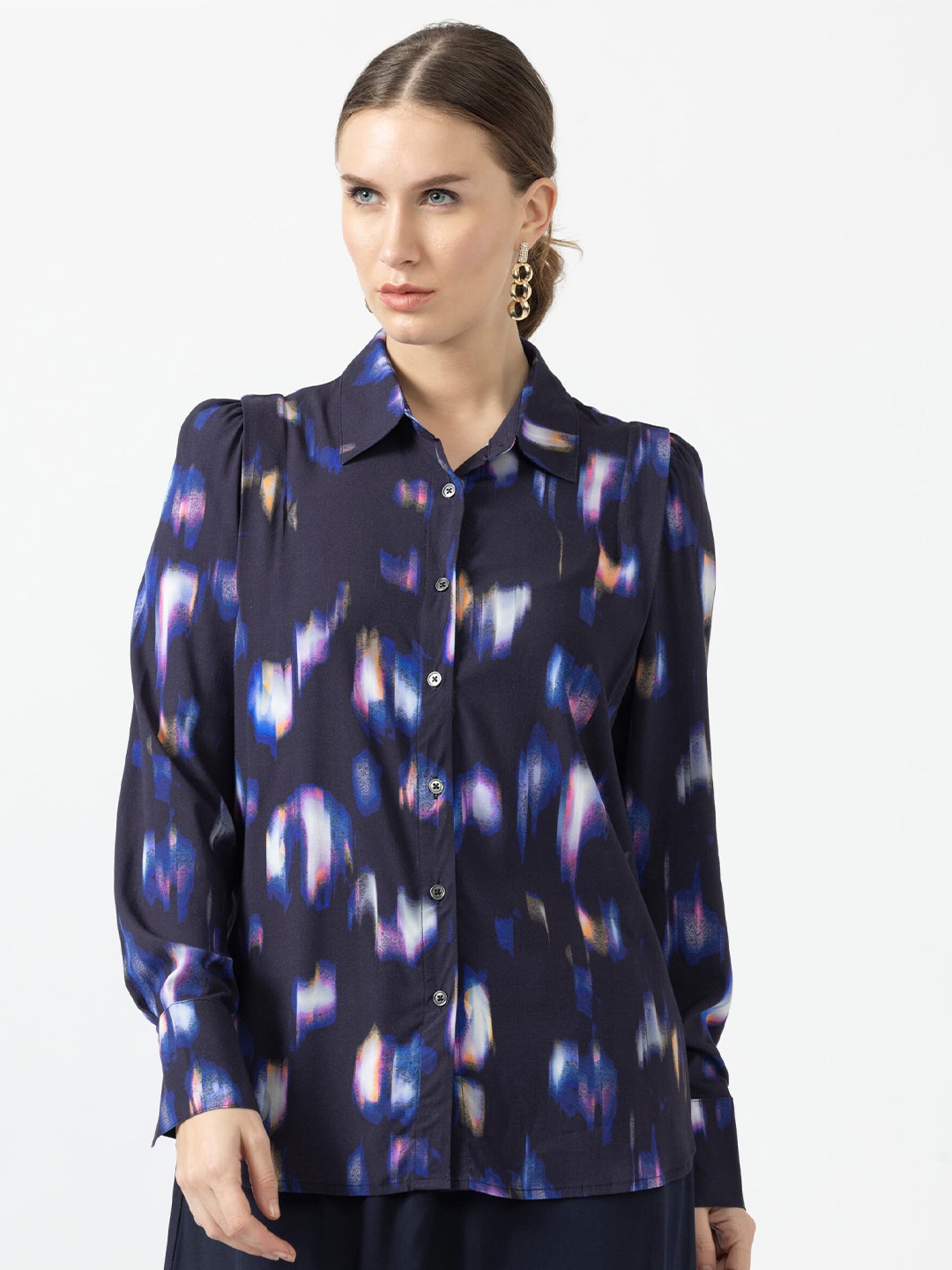 

B.Copenhagen Abstract Printed Casual Shirt, Blue