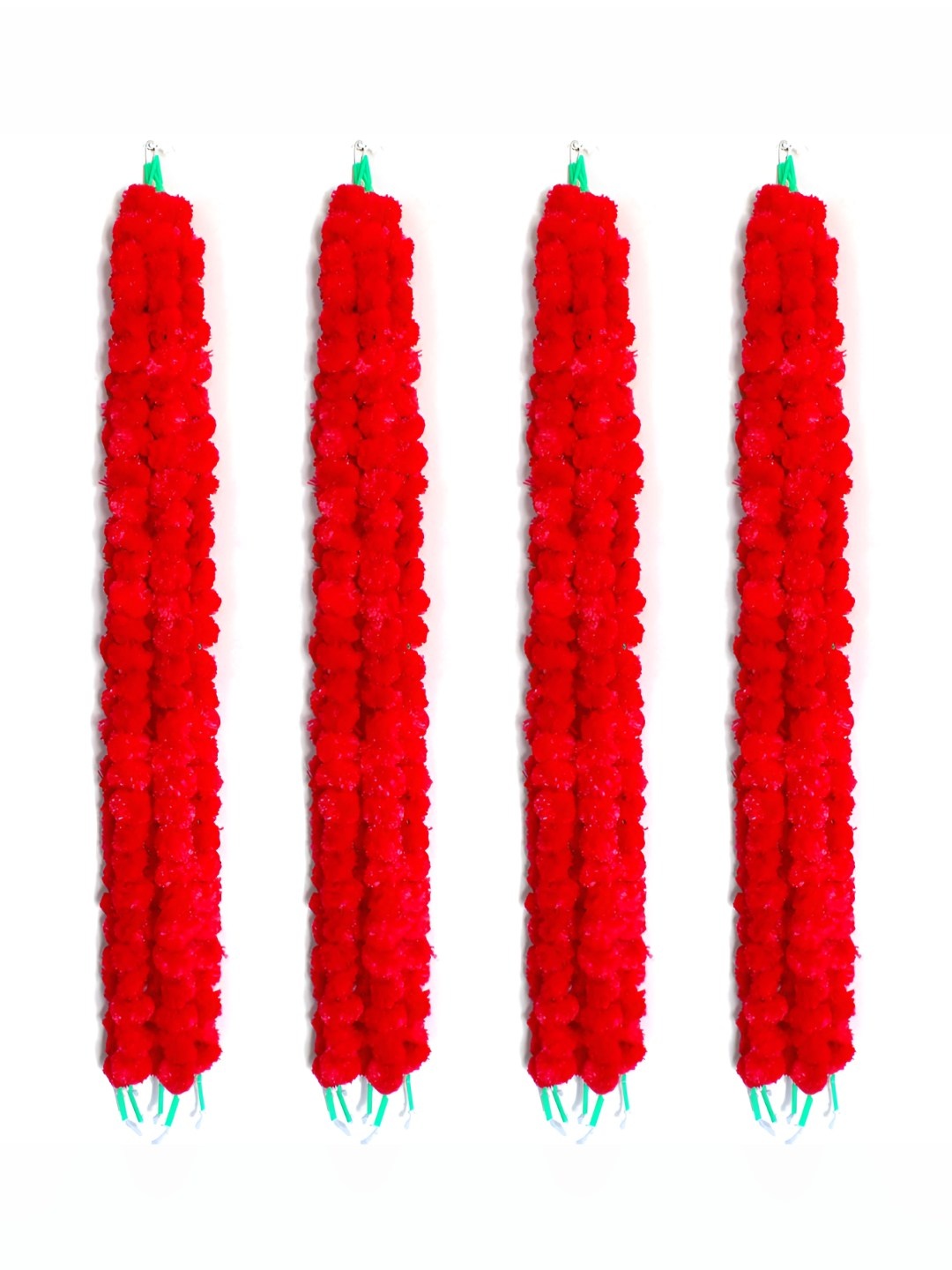 

iHandikart Red 20 Pieces Hanging Marigold Artificial Flowers