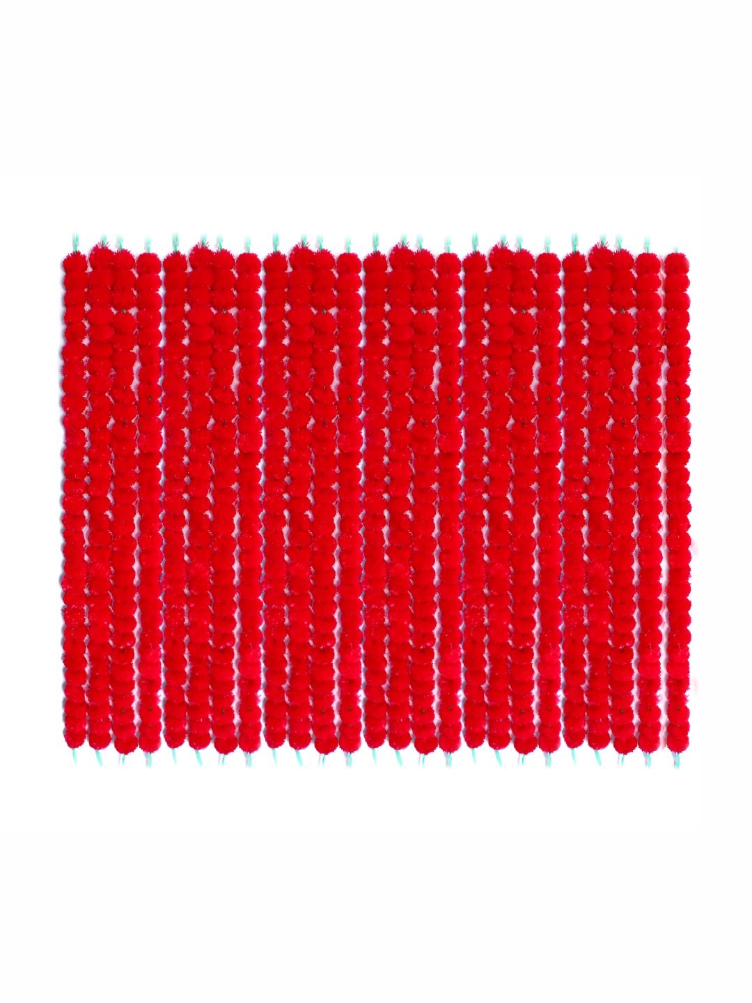 

iHandikart Red 25 Pieces Hanging Marigold Artificial Flowers