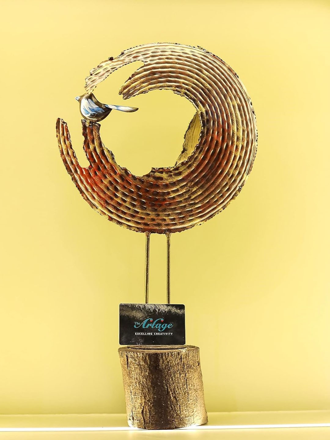 

The Artage Brown Metal Bird Showpiece
