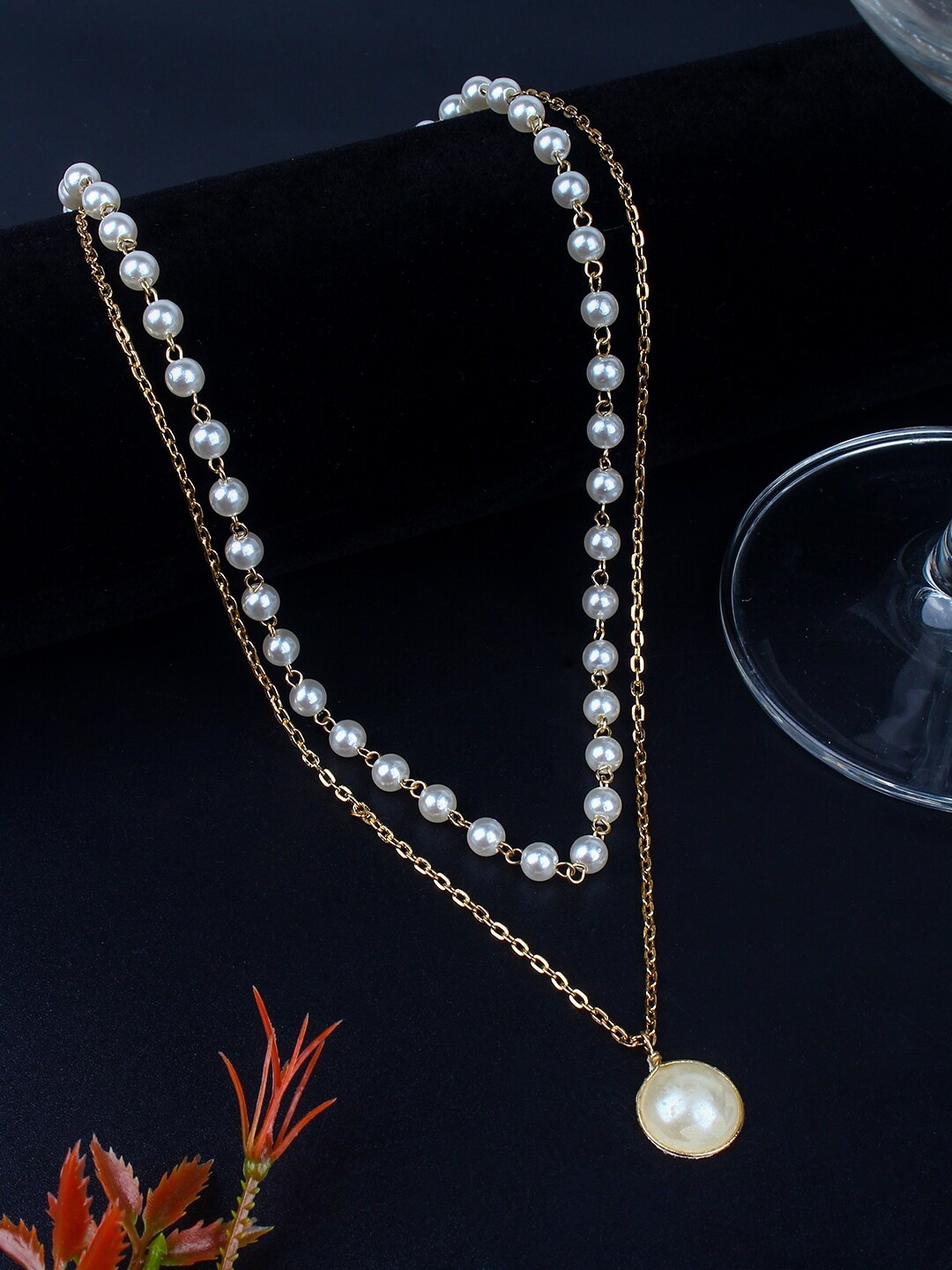 

Stylecast X KPOP Gold-Plated Beaded Brass Layered Necklace