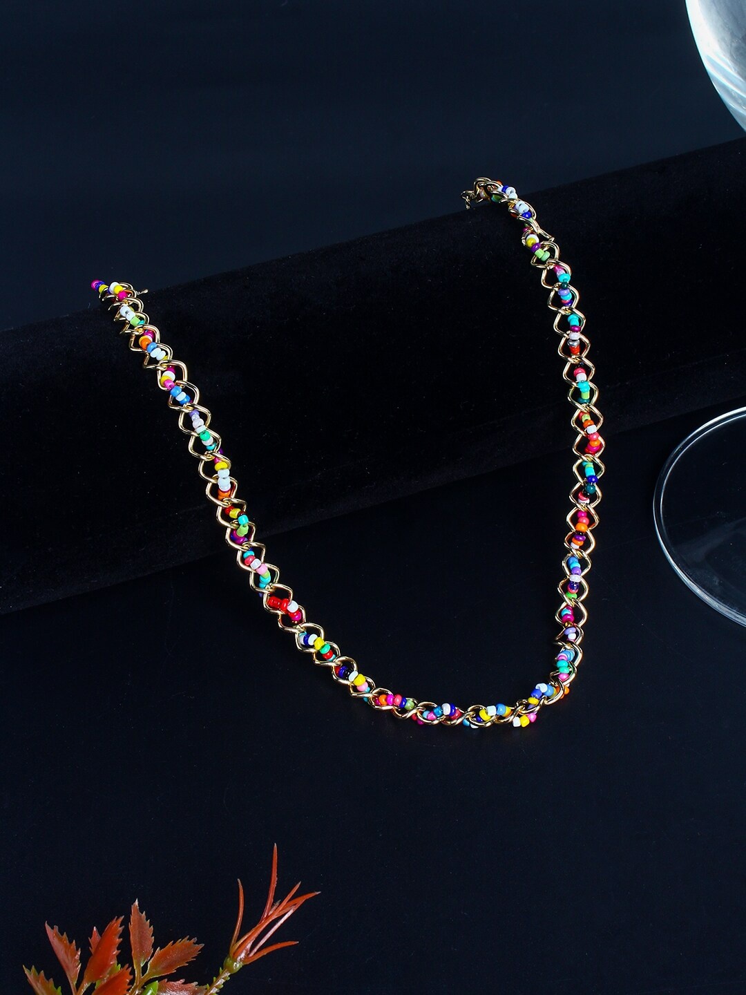 

Stylecast X KPOP Gold Toned Gold-Plated Beaded Necklace