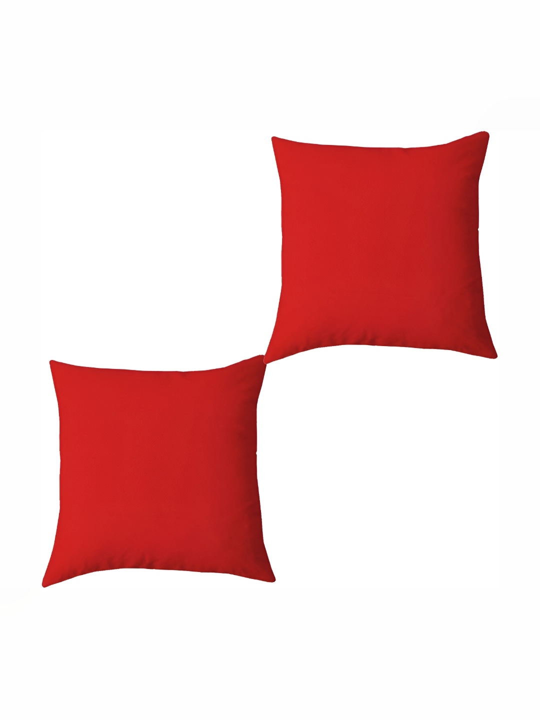 

LINENOVATION Red 2 Pieces Square Microfibre Filled Cushions